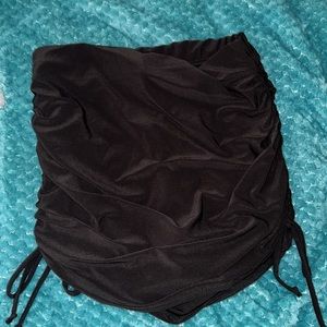 Black mini skirt